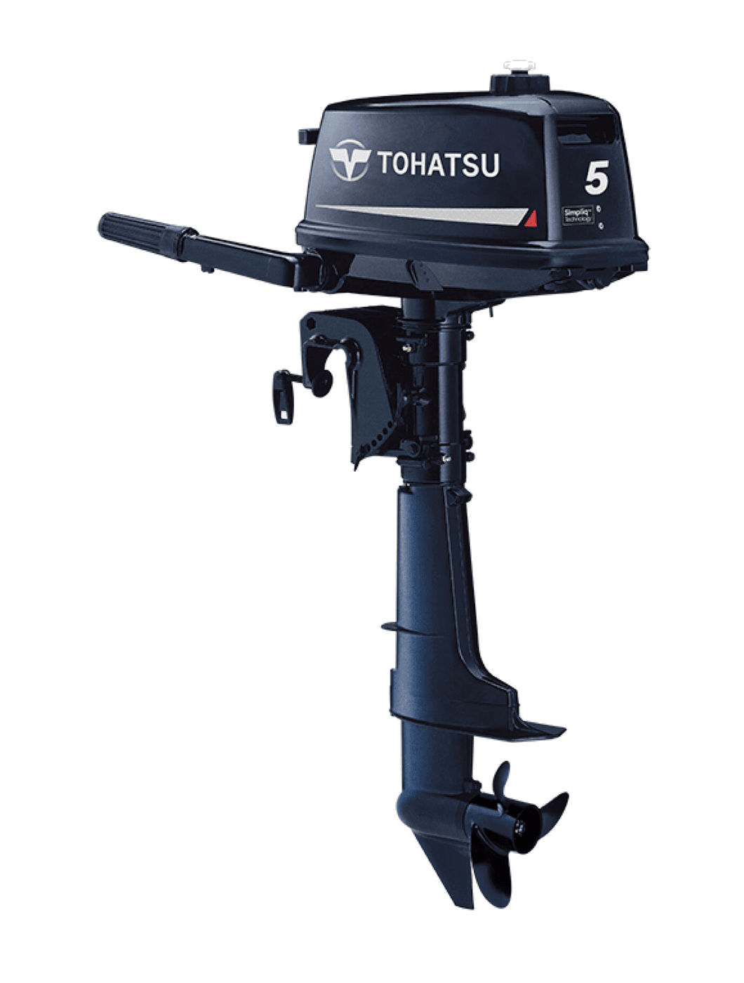 Tohatsu M5B outboard — manufacturer product photograph