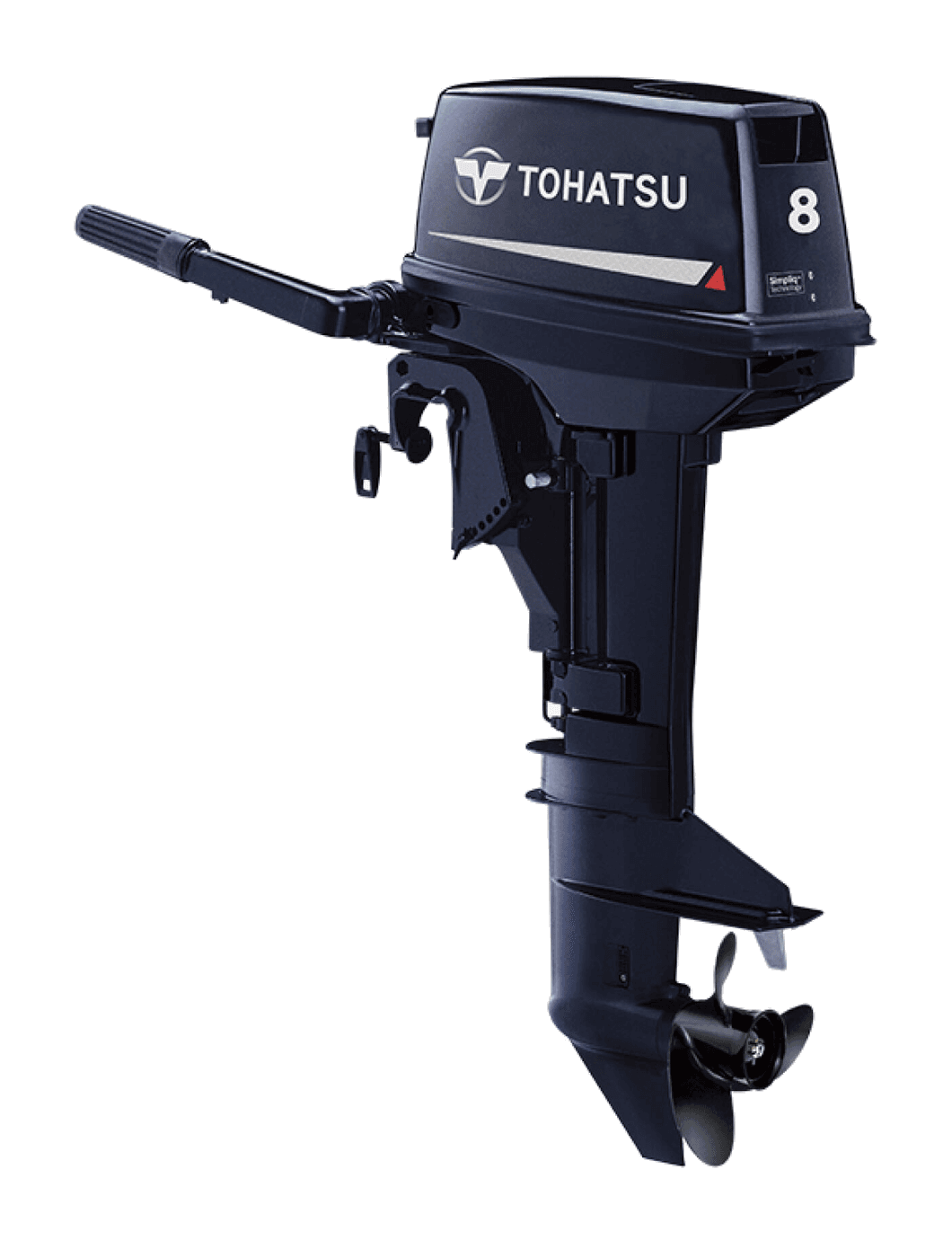 Tohatsu M8B outboard — manufacturer product photograph