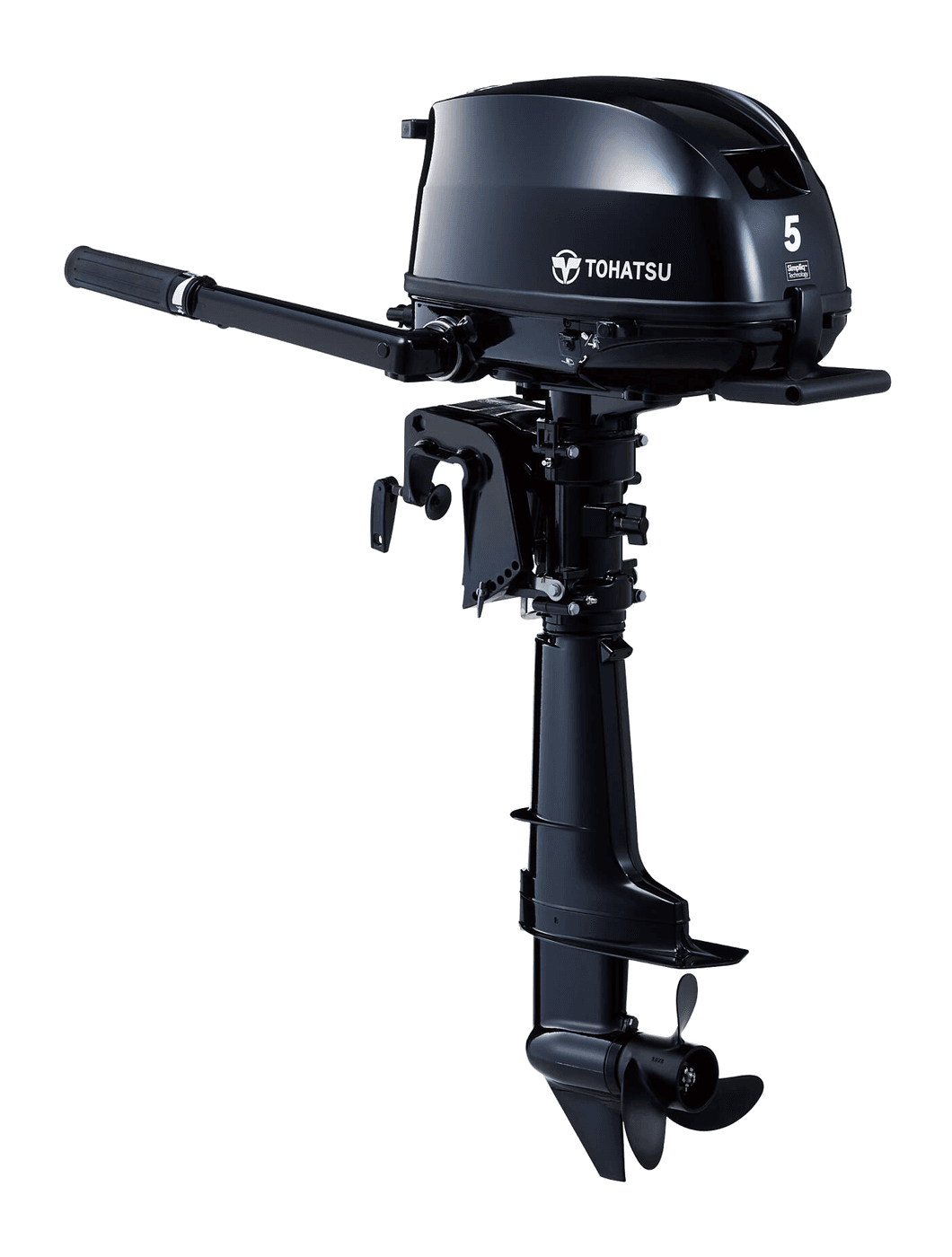 Tohatsu MFS5CD outboard — manufacturer product photograph