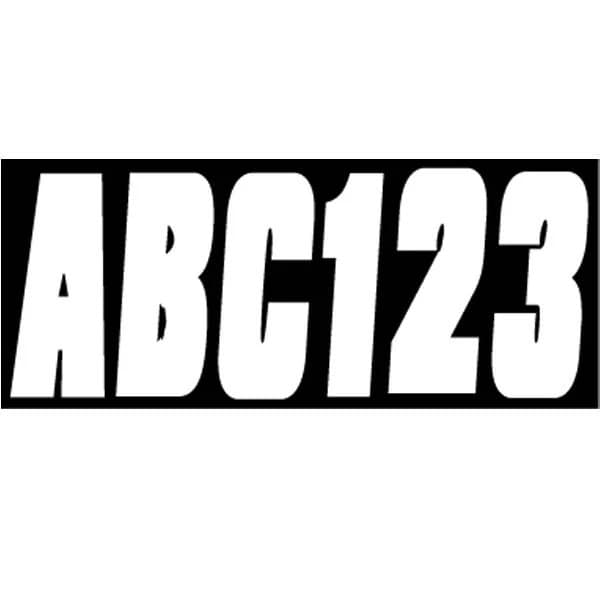 3" Boat Registration Letter and Number Kit - White — storefront image, rights under review