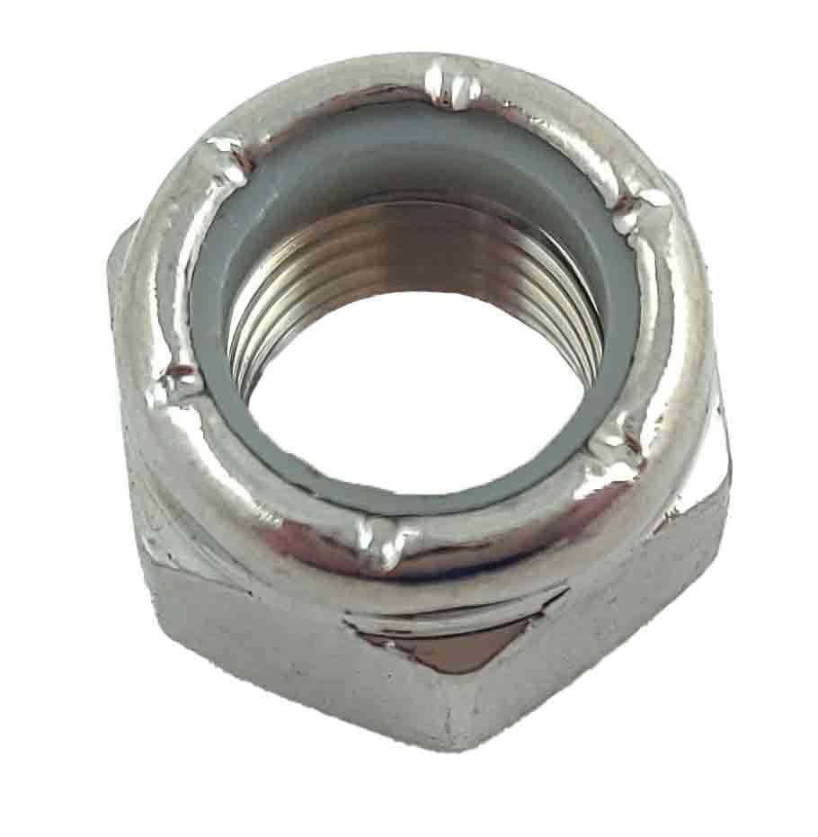 Mercury - Nut - 7/16‑20 - Brass w/Nylon Insert - 11-859116 — product photograph