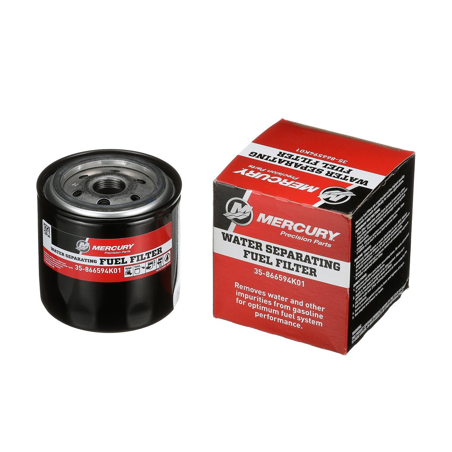 Mercury – Water-Separating Fuel Filter | Fuel System Protection | Marine Coated Steel | 866594K01 — product photograph