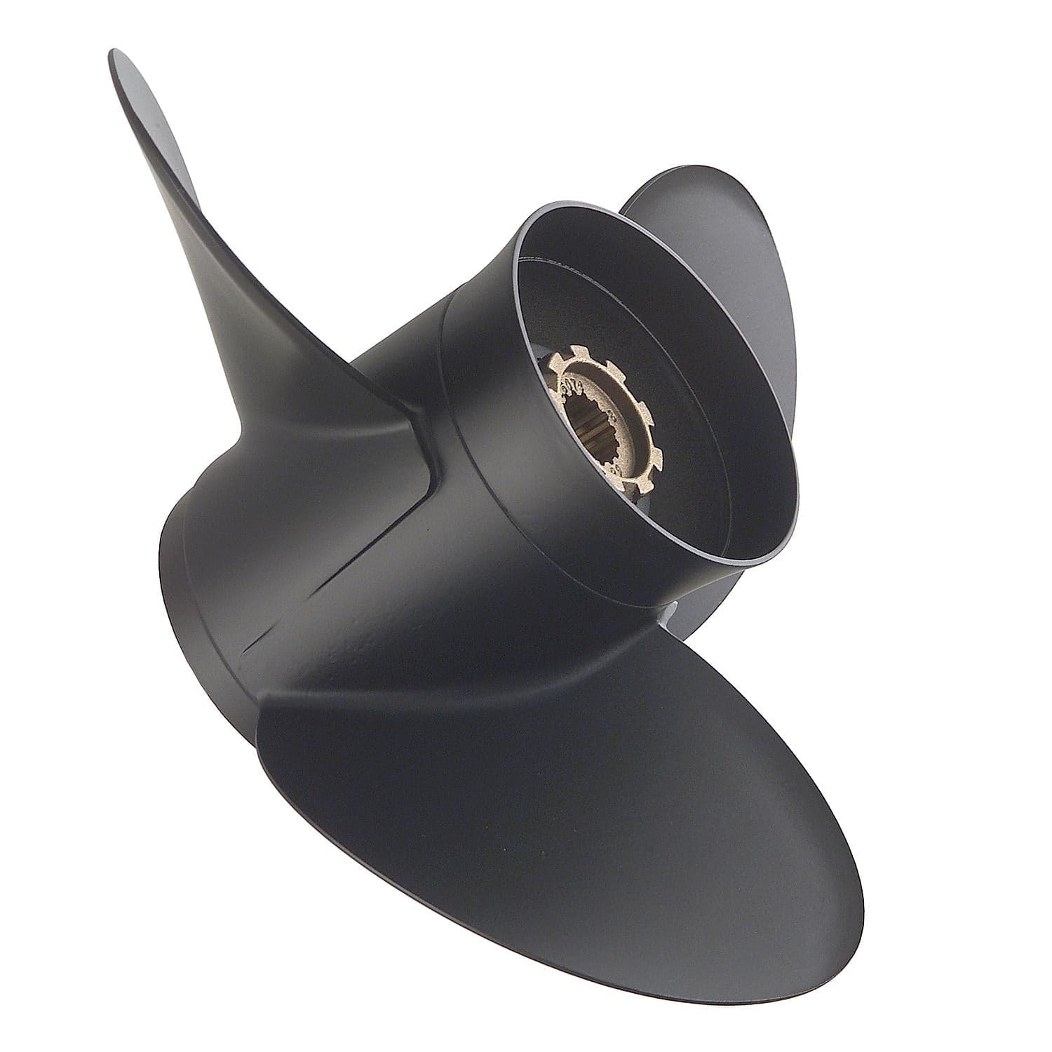 Mercury – Black Max Propeller | 16" Diameter x 13" Pitch | Right-Hand Rotation | 3-Blade | Aluminum | Phantom Black Finish | 78114A45 — product photograph