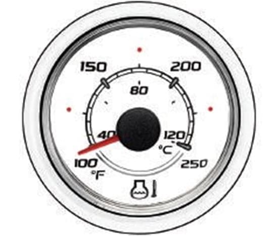 Mercury – Coolant Temperature Gauge | Dual Scale | White Face | 2-1/8" (52 mm) | 79-8M0052863 — product photograph