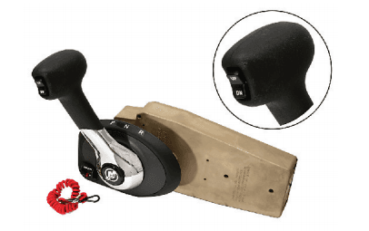 Mercury – Gen II Panel Mount Control, Finger Release, Chrome Handle | Outboard Control | 8M0030550 — product photograph