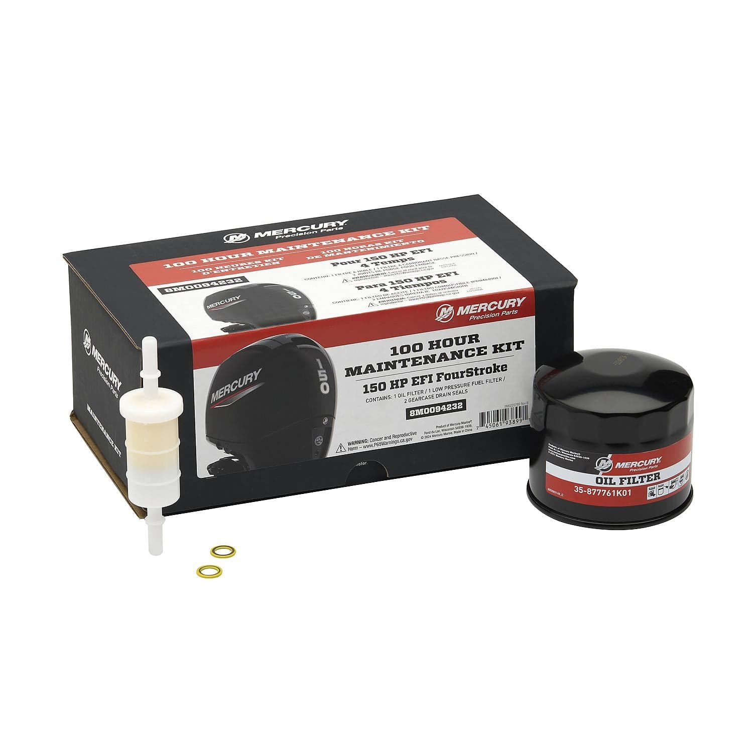 Mercury 150 HP EFI 4-Stroke 100 Hour Service Kit - 8M0094232 — product photograph