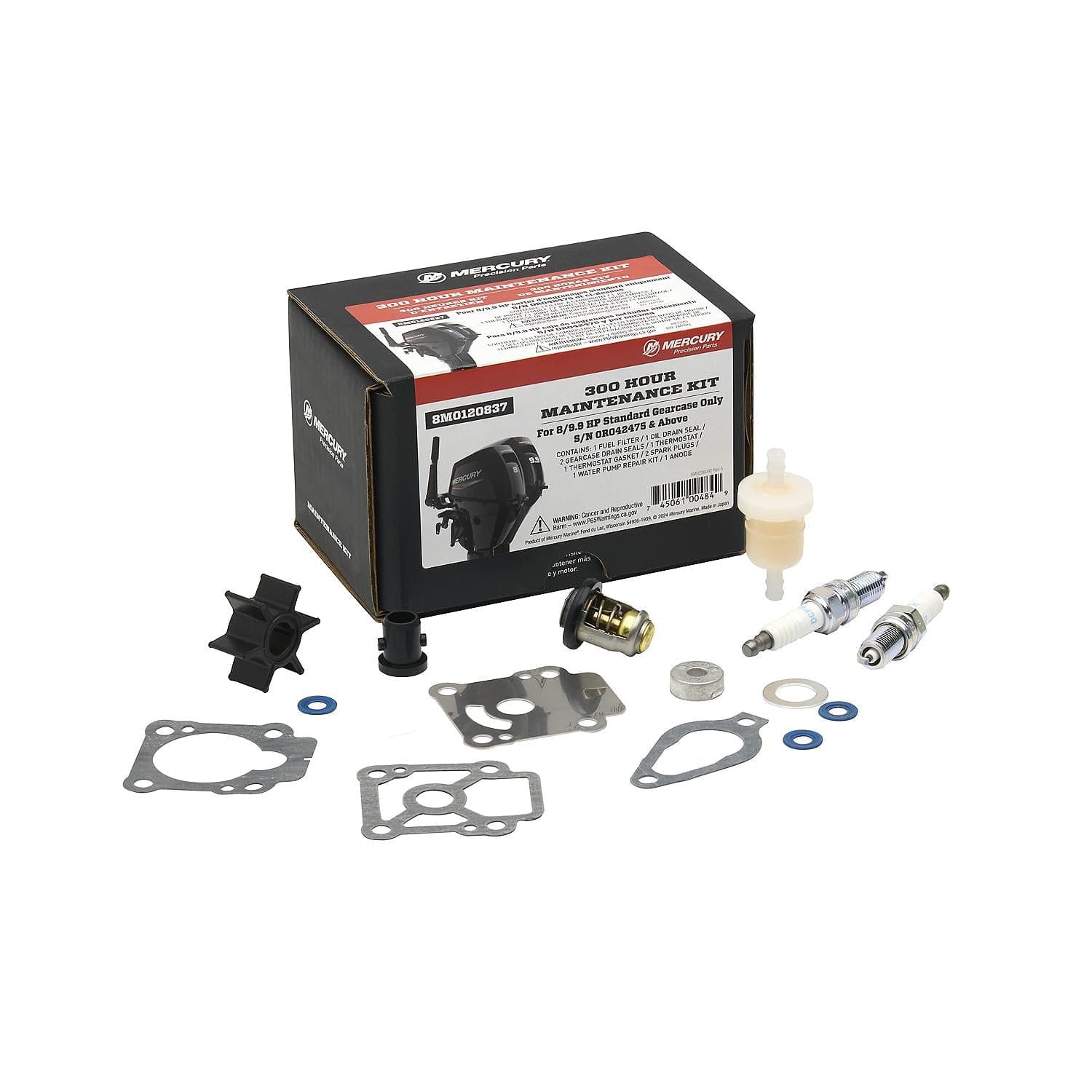 Mercury – 300 Hour Maintenance Kit | FourStroke Service Package | Complete Engine Care Components | 8M0120837 — product photograph