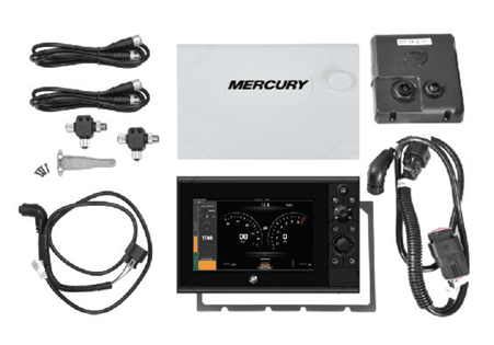 Mercury – VesselView 703 7-Inch Kit | SmartCraft Rigging | 2–4 Engine | Black Finish | 8M0124496 — product photograph