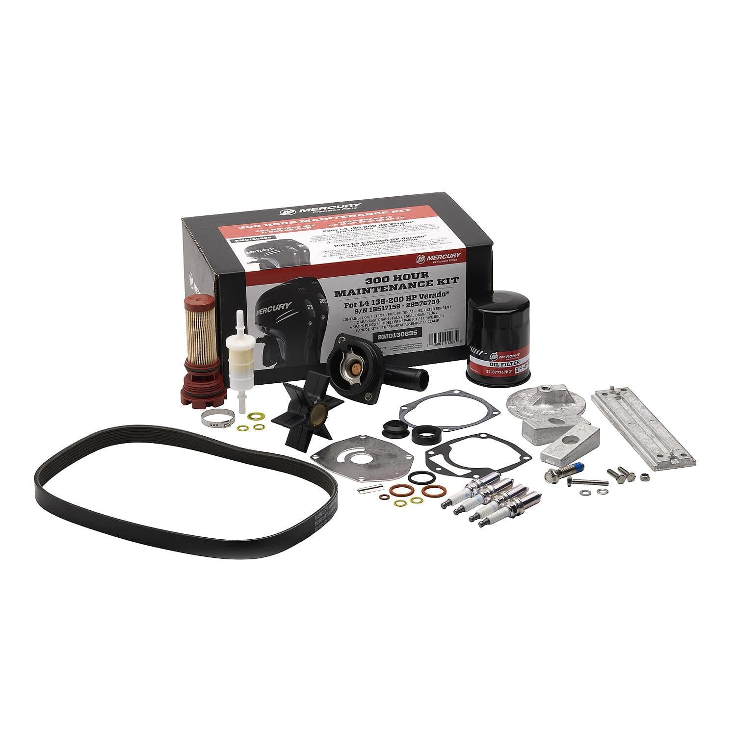 Mercury – 300 Hour Maintenance Kit | L4 Verado Series | Standard Finish | 8M0130835 — product photograph