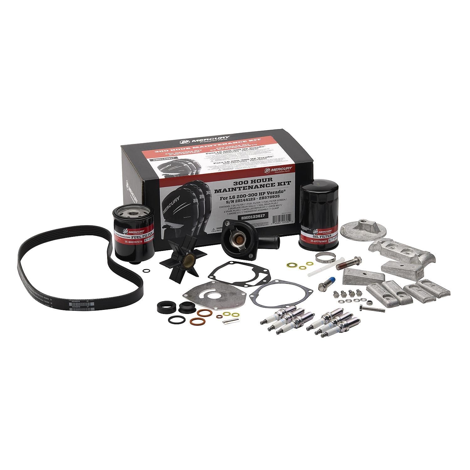 Mercury – 300 Hour Maintenance Kit | L6 Verado EFI Series | Marine-Grade Components | 8M0133617 — product photograph