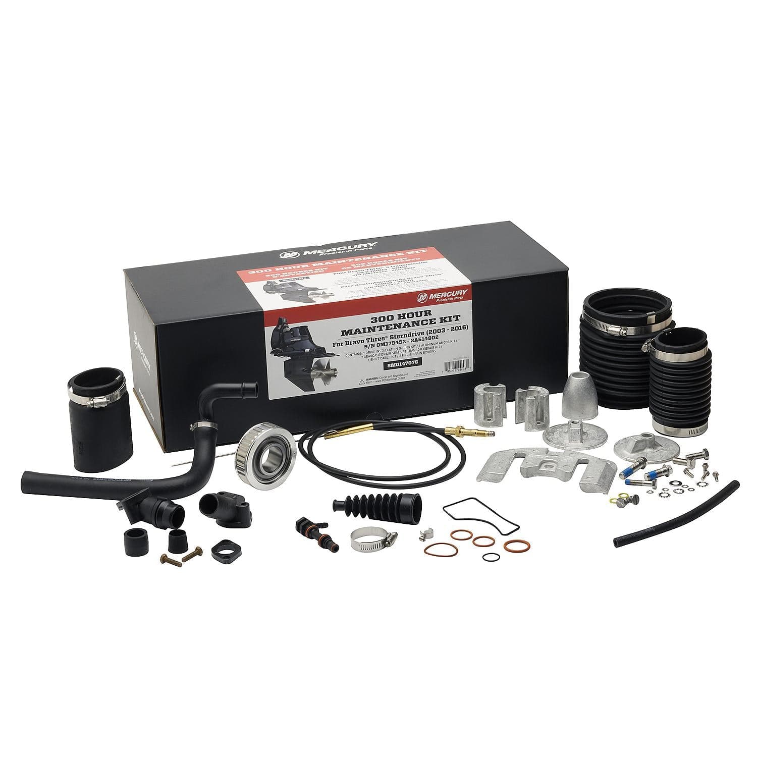 Mercury – MerCruiser Bravo Three 300 Hour Maintenance Kit | Precision Sterndrive Service Kit | Marine-Ready Components | 8M0147076 — product photograph