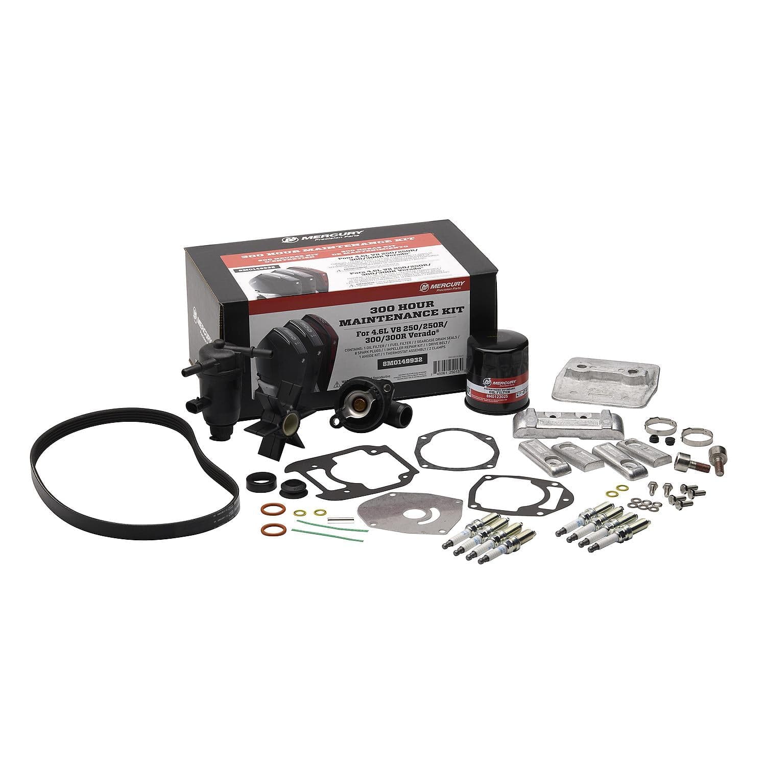 Mercury – 300 Hour Maintenance Kit | Verado & SeaPro Series | Factory Components | 8M0149932 — product photograph