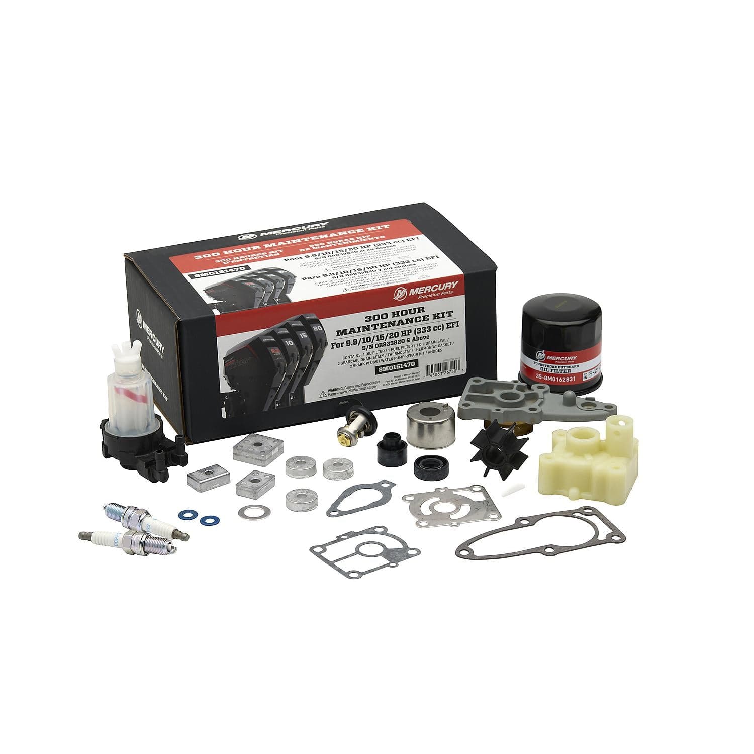 Mercury – 300 Hour Maintenance Kit | FourStroke EFI Series | Marine-Grade Components | 8M0151470 — product photograph