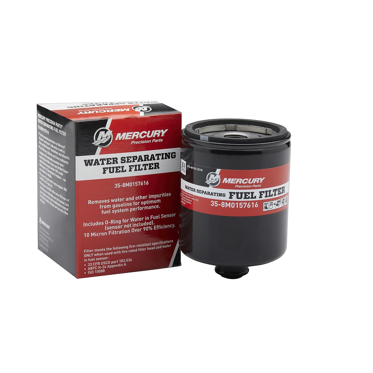 Mercury – Water Separating Fuel Filter | Fuel Protection Series | Metal Canister | 8M0157616 — product photograph