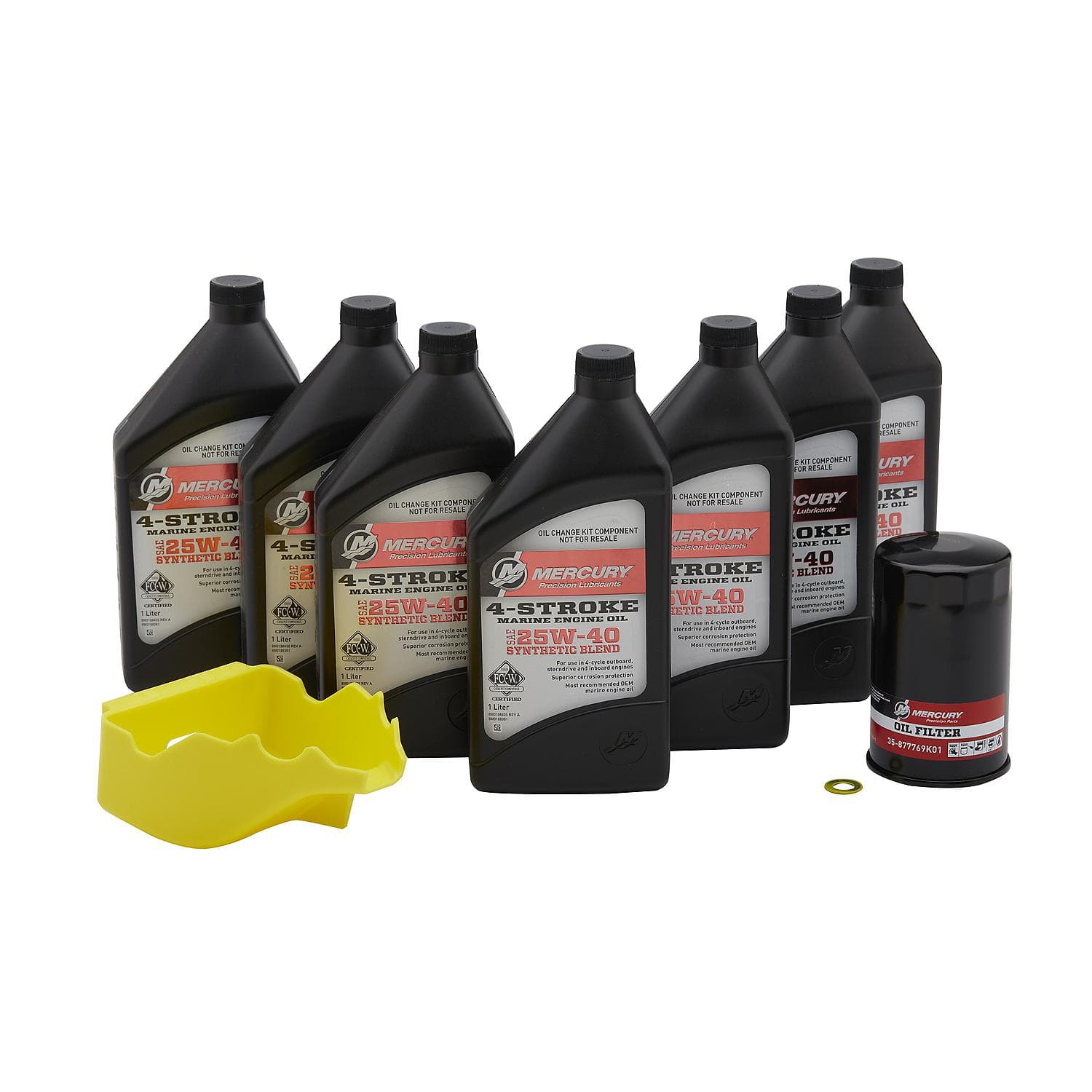 Mercury – 25W-40 4-Stroke Oil Change Kit | L6 Verado Series | Marine-Grade Components | 8M0188359 — product photograph