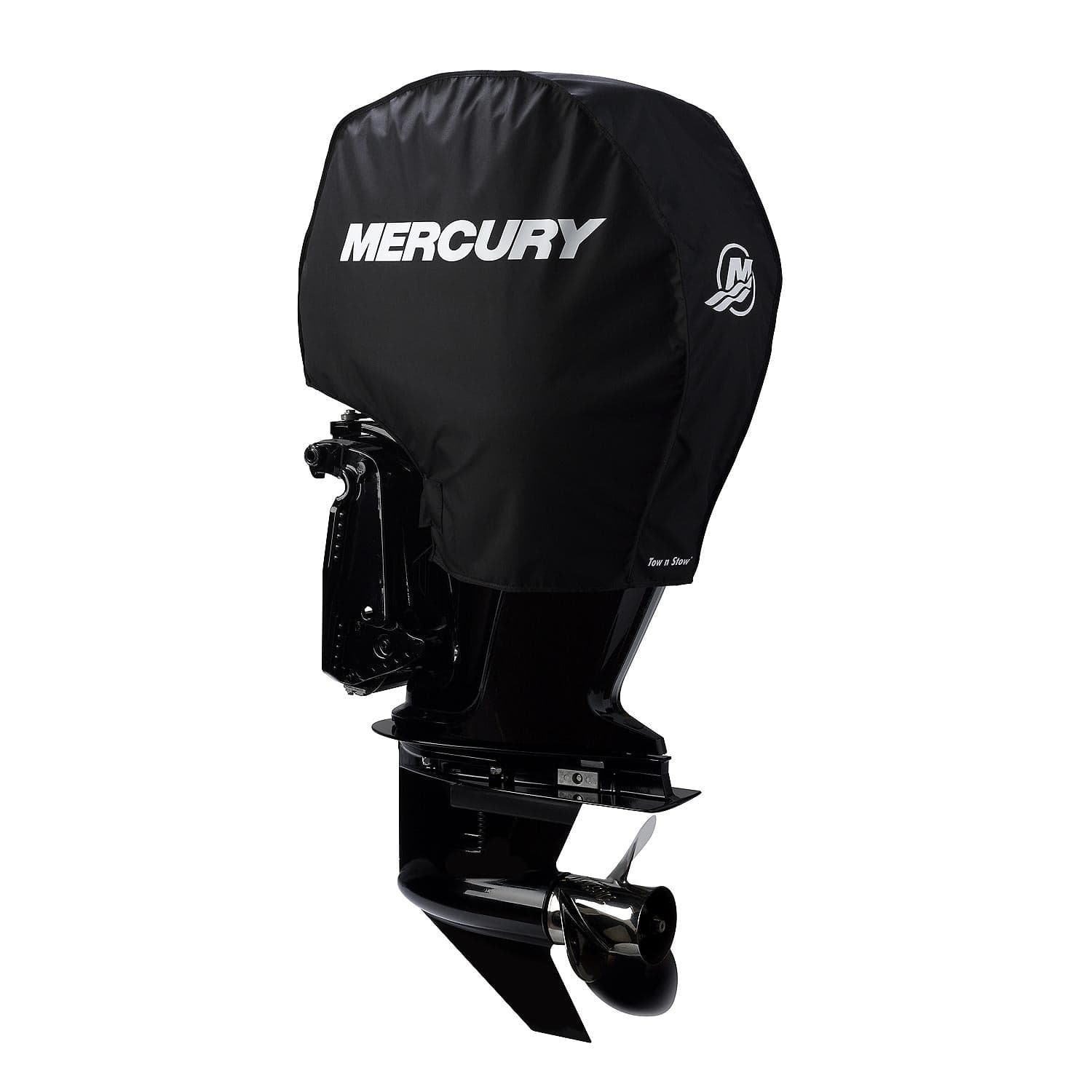 Mercury – Tow N Stow Outboard Cover | 75–115 Horsepower FourStroke Series | Polysoft II Fabric | 8M0221491 — product photograph