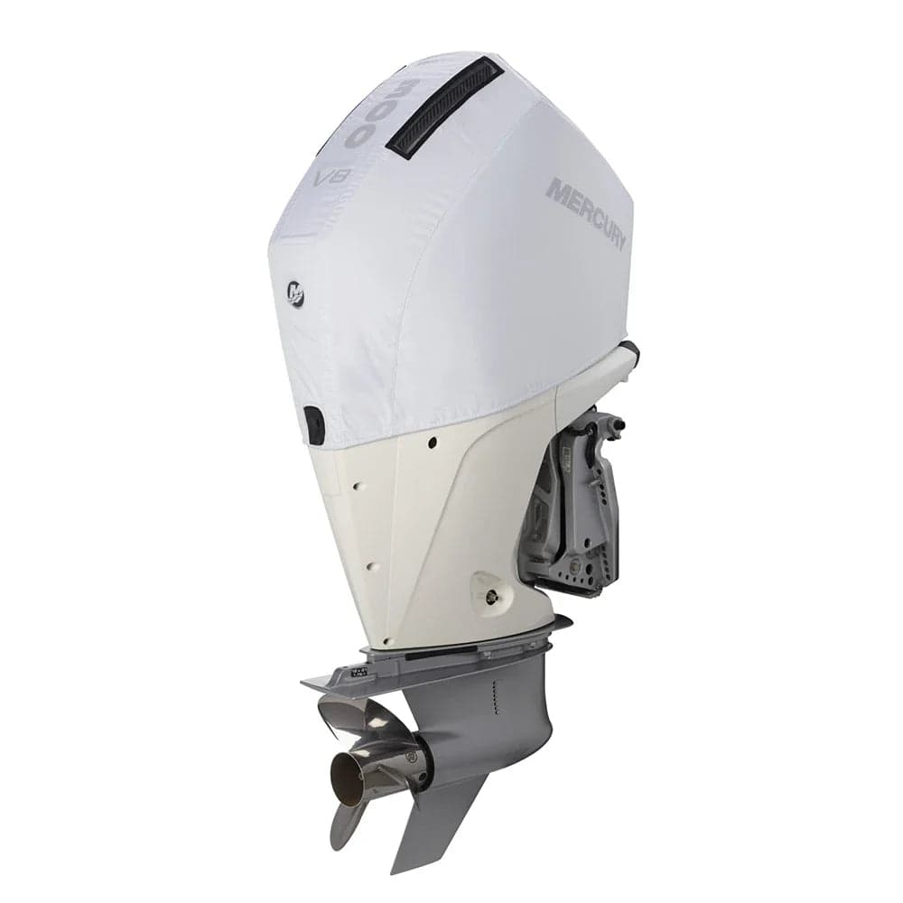 Mercury – Vented Splash Cover | Verado Series | White Polysoft II Fabric | 8M0228523 — product photograph