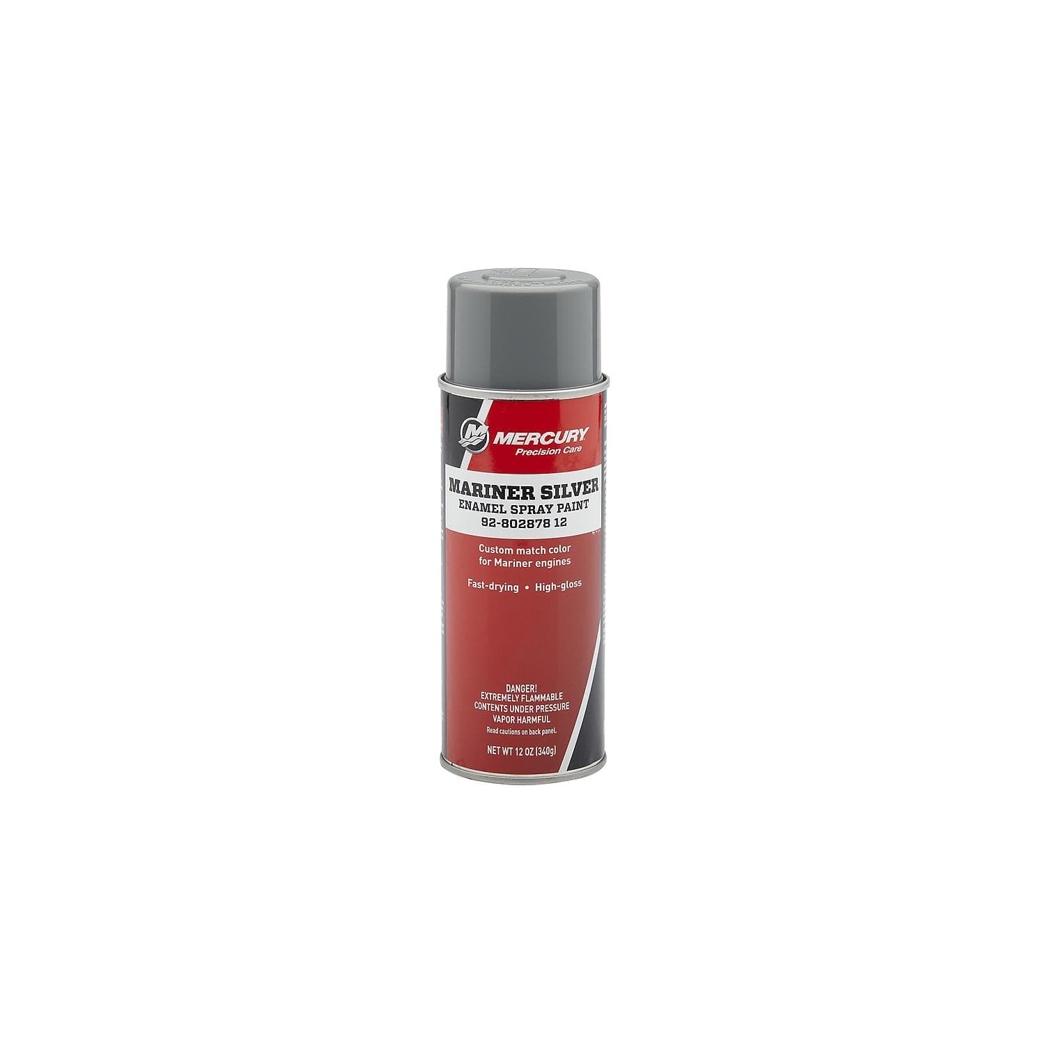 Mercury – Mariner Silver Enamel Spray Paint | OEM Factory Match | 12 oz Can | 80287812 — product photograph