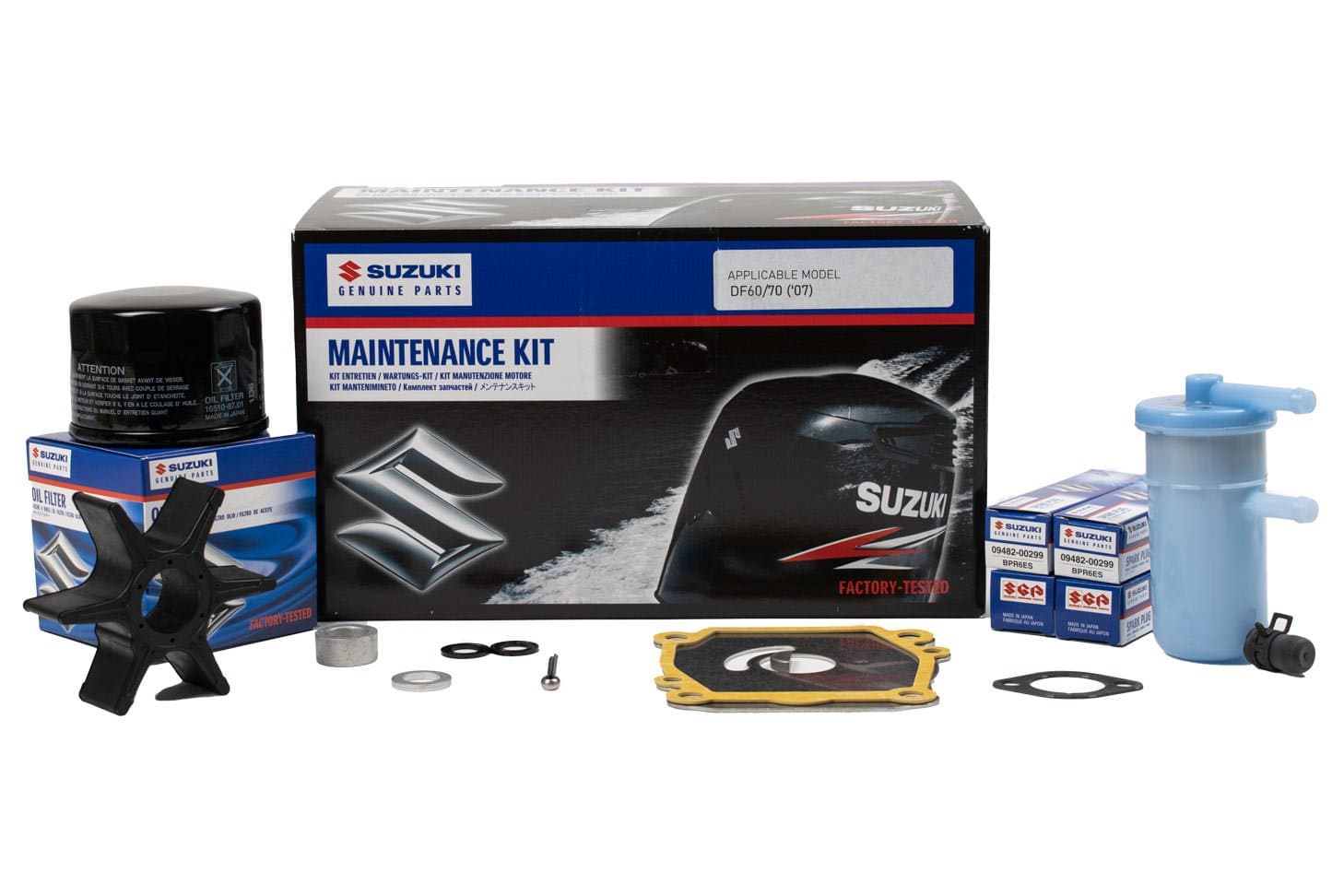 Suzuki - Outboard Maintenance Kit - DF60 DF70 (2007) - Supersedes 17400-99870 - 17400-99871 — product photograph