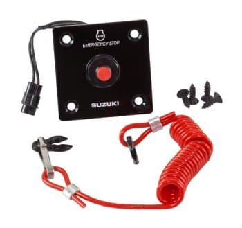 Suzuki - Emergency Stop Switch Panel Assembly - 2005 and Newer Suzuki Outboard Models - 37803-93J06 — product photograph