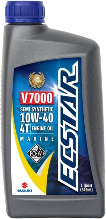 Suzuki - Ecstar V7000 Semi Synthetic 10W40 Marine Engine Oil - Quart - 990C0-01E30-QUA — product photograph