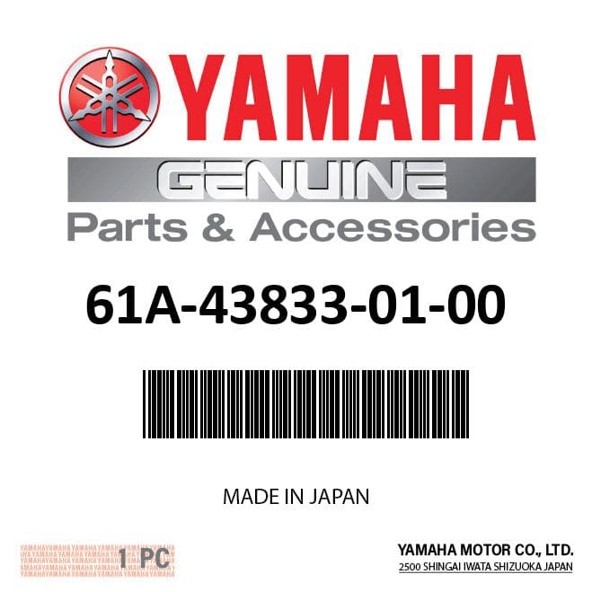 Yamaha - Pipe - 61A-43833-01-00 — product photograph