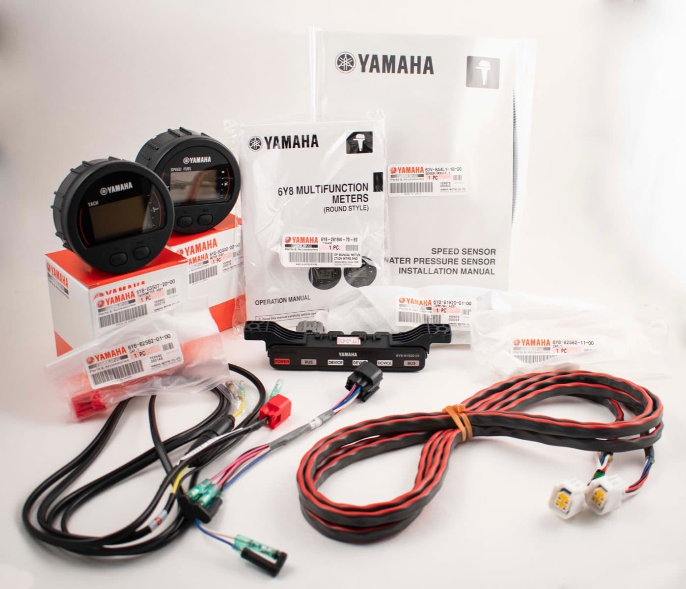Yamaha - Command Link Single Engine Gauge Kit - Round Two Gauge Kit | 6Y8-0E83R-41-00 — product photograph
