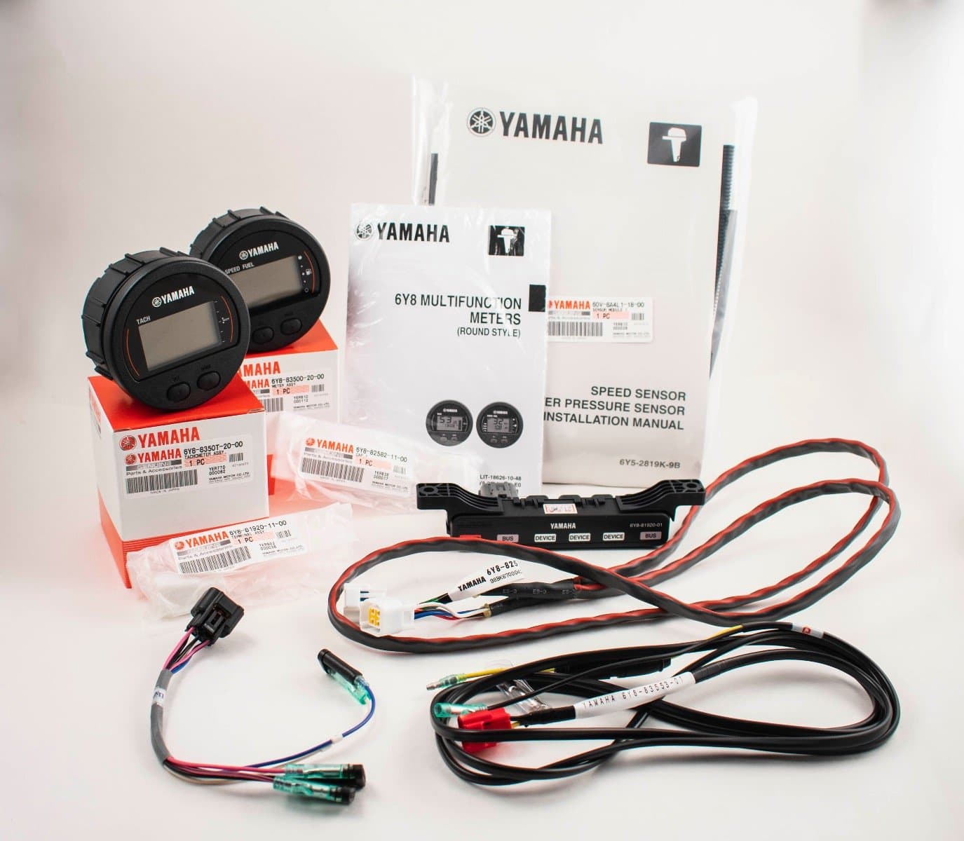 Yamaha - Command Link Single Engine Gauge Kit - Round Two Gauge Kit | 6Y8-0E83R-71-00 — product photograph