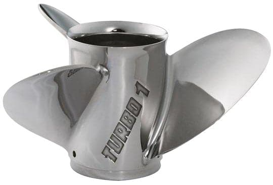Yamaha M/T Series Turbo 1 Stainless Steel Propeller - 3 Blade - 14-1/4" x 20 Pitch - RH Rotation - MAR-14220-TR-E0 — product photograph