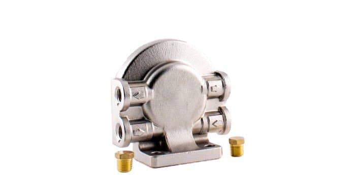 Yamaha Stainless Steel Fuel Water Separating Filter Head - MAR-FLTHD-SS-12 - Fits MAR-FUELF-IL-TR & MAR-10MEL-00-00 — product photograph