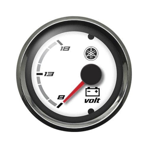 Yamaha - Volt Meter Chrome Bezel Sport White Face | N80-83503-00-00 — product photograph