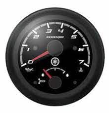 Yamaha - Combination Tachometer-Trim Gauge Black Bezel Black Face | N80-8350T-30-00 — product photograph