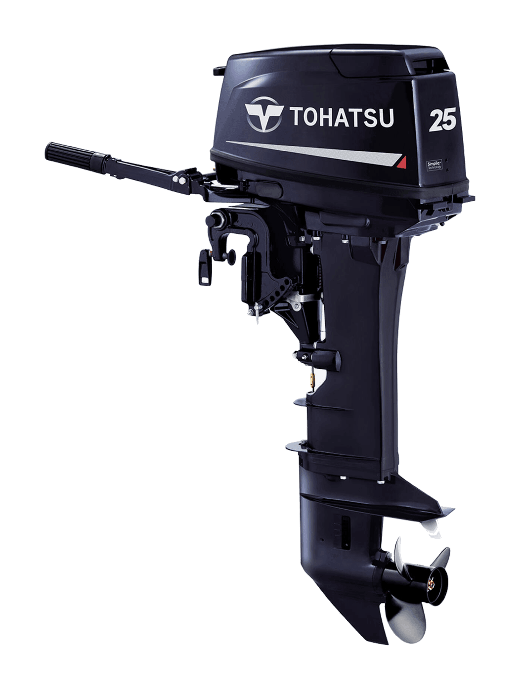 Tohatsu M25H outboard — manufacturer product photograph