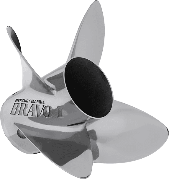 Mercury - Bravo I FS Racing Propeller - 4-Blade - 150 to 400 HP Gear Case Outboard - Up to 600 HP Sterndrive - 15.25 Dia. x 26 Pitch - 48-8M0064471 — product photograph