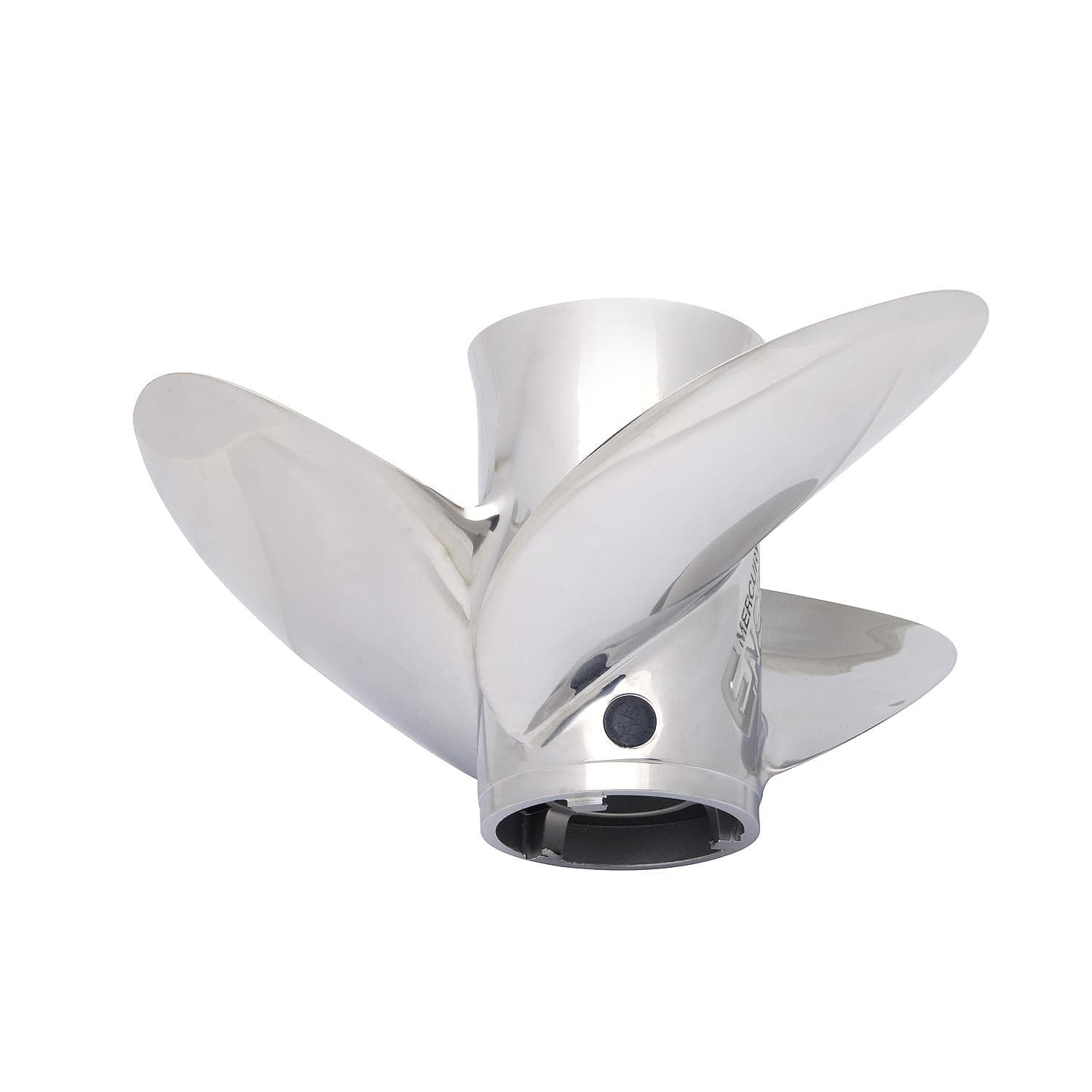 Mercury – Enertia Propeller | 15" Diameter x 15" Pitch | Right-Hand Rotation | 3-Blade | X7 Stainless Steel | Polished Finish |8M0151231 — product photograph