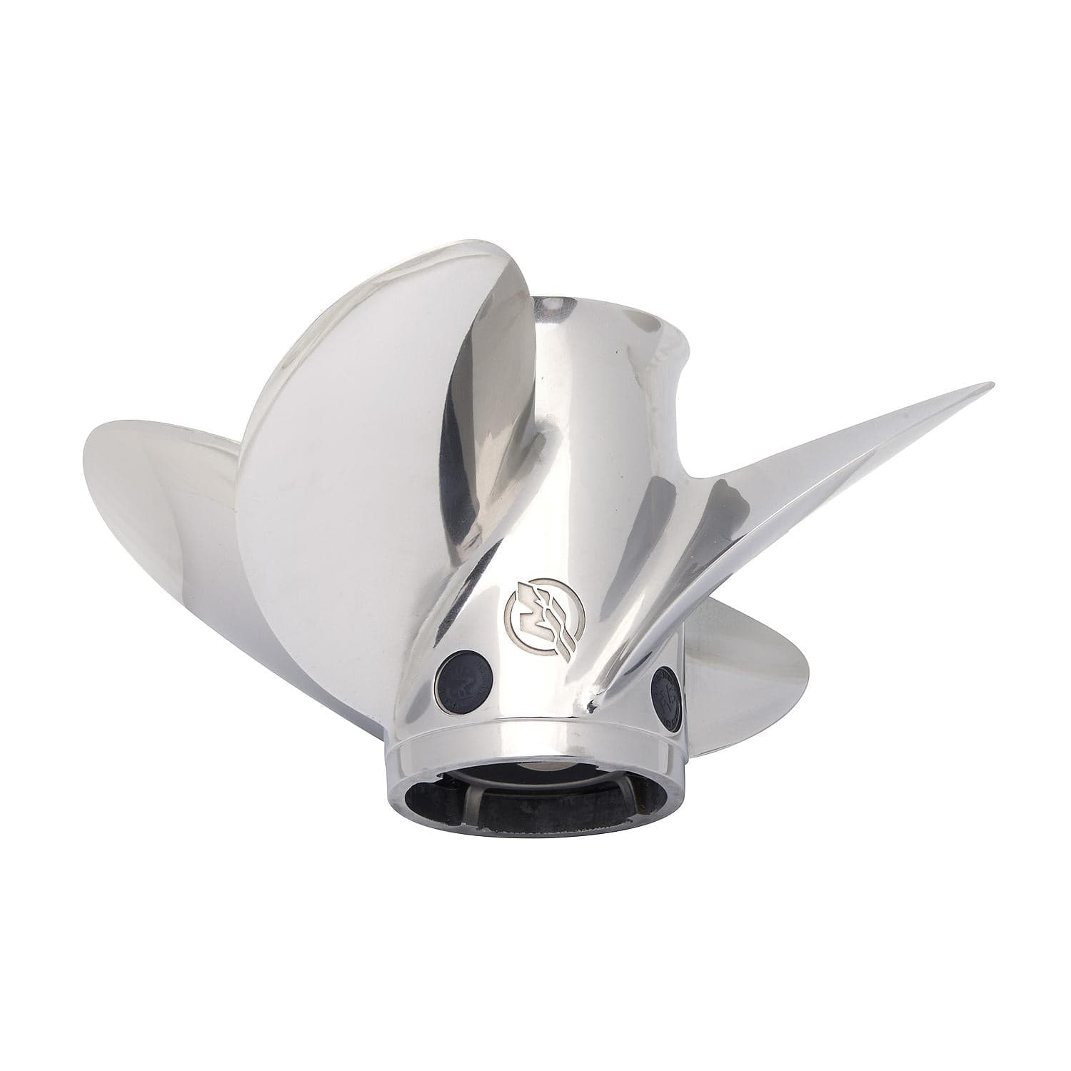 Mercury – SpitFire X7 4-Blade Stainless Steel Propeller | 13" Diameter x 17" Pitch | Right-Hand Rotation | 4-Blade | Stainless Steel | Polished Finish | 8M0151362 — product photograph